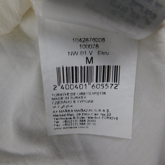 NetWork Timeless White V-Neck Blouse – Size M (Made in Turkey) - Picture 6 of 6